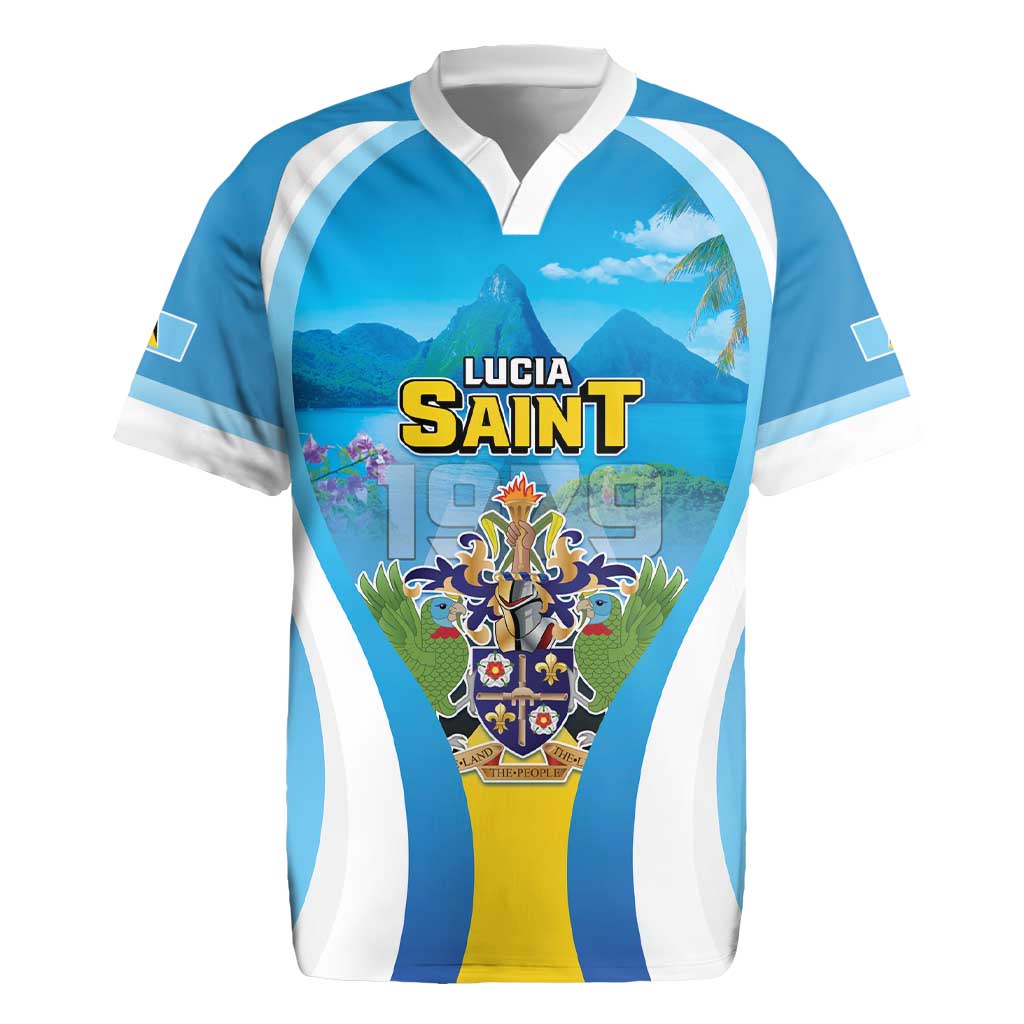 Personalized Saint Lucia 1979 Rugby Jersey Happy Independence Day