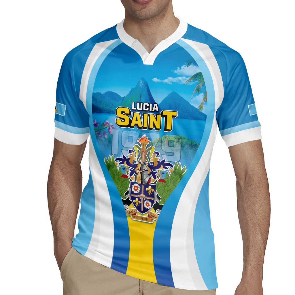 Personalized Saint Lucia 1979 Rugby Jersey Happy Independence Day
