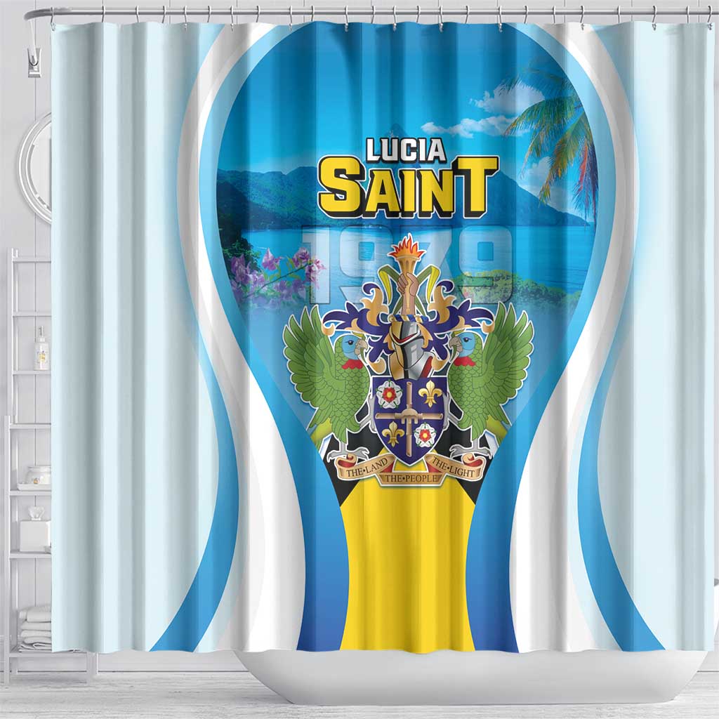 Saint Lucia 1979 Shower Curtain Happy Independence Day