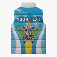 Personalized Saint Lucia 1979 Sleeveless Puffer Jacket Happy Independence Day