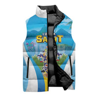 Personalized Saint Lucia 1979 Sleeveless Puffer Jacket Happy Independence Day
