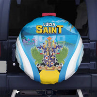 Saint Lucia 1979 Spare Tire Cover Happy Independence Day