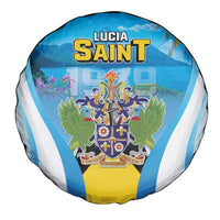 Saint Lucia 1979 Spare Tire Cover Happy Independence Day