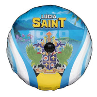 Saint Lucia 1979 Spare Tire Cover Happy Independence Day