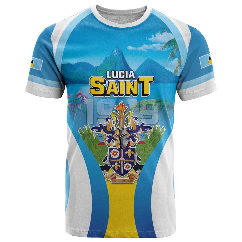 Personalized Saint Lucia 1979 T Shirt Happy Independence Day