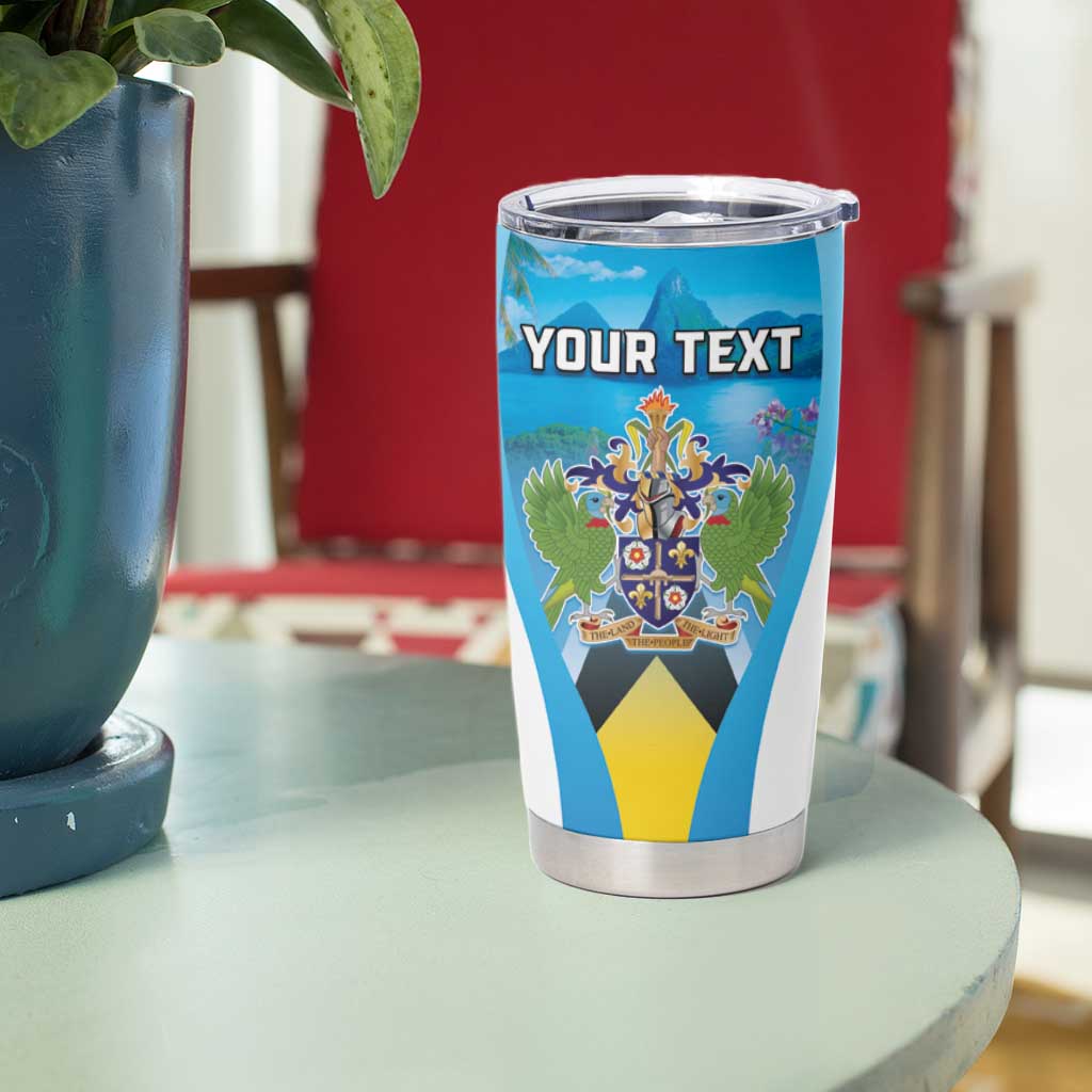 Personalized Saint Lucia 1979 Tumbler Cup Happy Independence Day