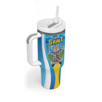 Personalized Saint Lucia 1979 Tumbler With Handle Happy Independence Day