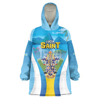 Personalized Saint Lucia 1979 Wearable Blanket Hoodie Happy Independence Day