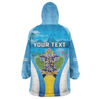Personalized Saint Lucia 1979 Wearable Blanket Hoodie Happy Independence Day