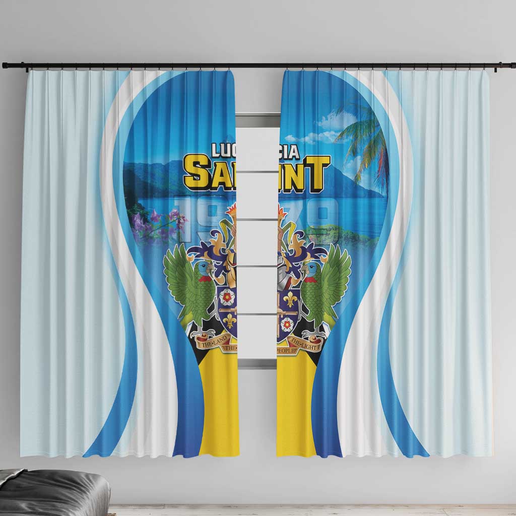 Saint Lucia 1979 Window Curtain Happy Independence Day