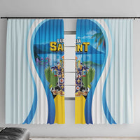 Saint Lucia 1979 Window Curtain Happy Independence Day