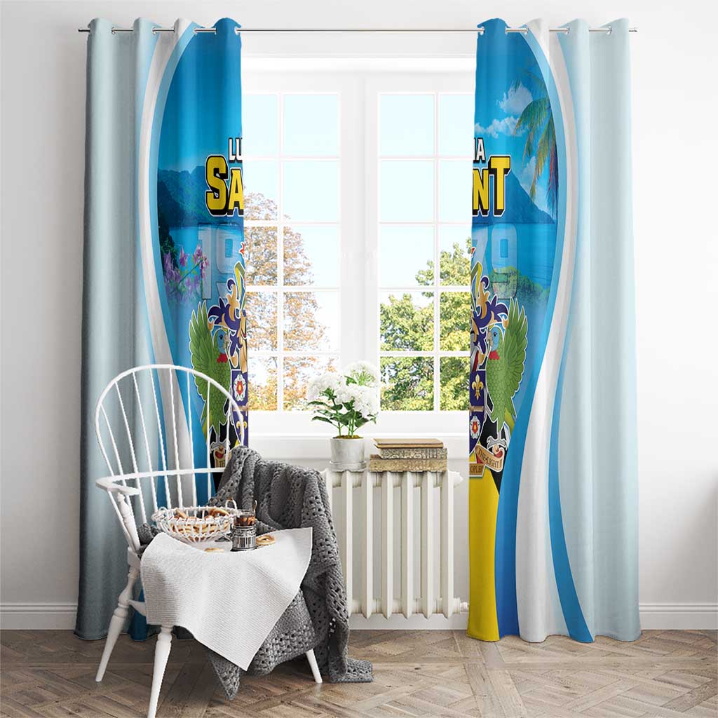 Saint Lucia 1979 Window Curtain Happy Independence Day