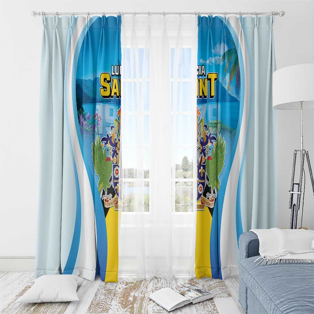 Saint Lucia 1979 Window Curtain Happy Independence Day