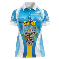 Personalized Saint Lucia 1979 Women Polo Shirt Happy Independence Day