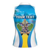 Personalized Saint Lucia 1979 Women Sleeveless Polo Shirt Happy Independence Day