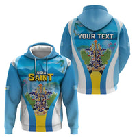 Personalized Saint Lucia 1979 Zip Hoodie Happy Independence Day