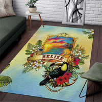 Belize Toucan Area Rug Belizean Pride Retro Style