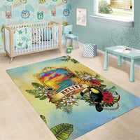 Belize Toucan Area Rug Belizean Pride Retro Style