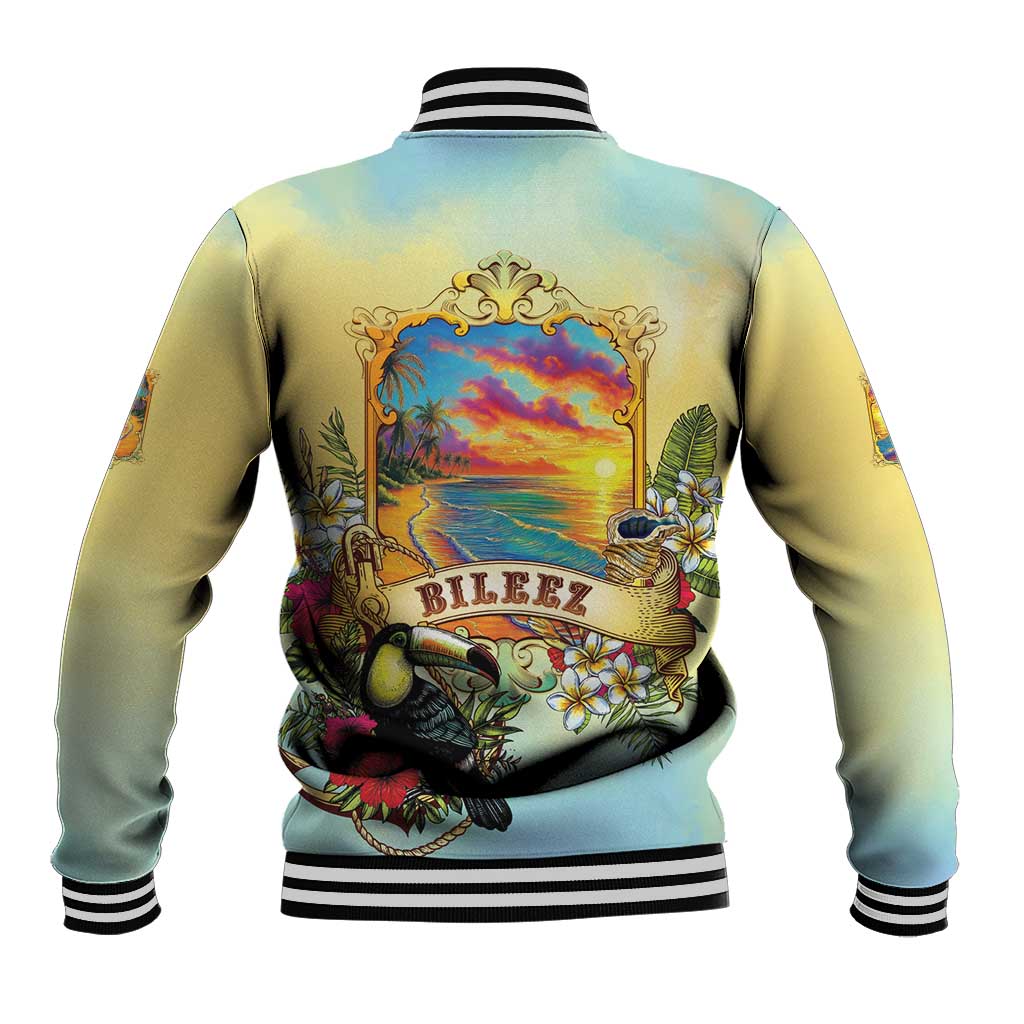 Belize Toucan Baseball Jacket Belizean Pride Retro Style