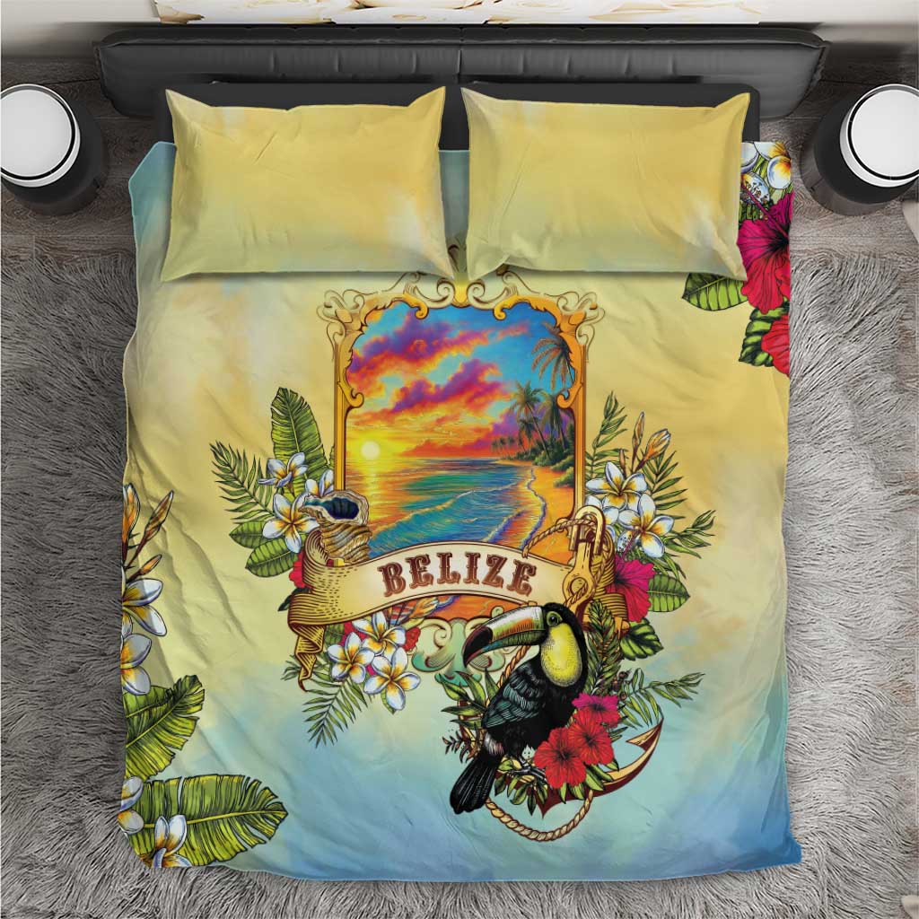 Belize Toucan Bedding Set Belizean Pride Retro Style