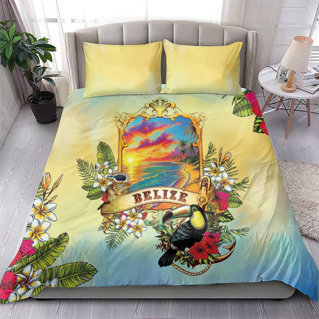 Belize Toucan Bedding Set Belizean Pride Retro Style