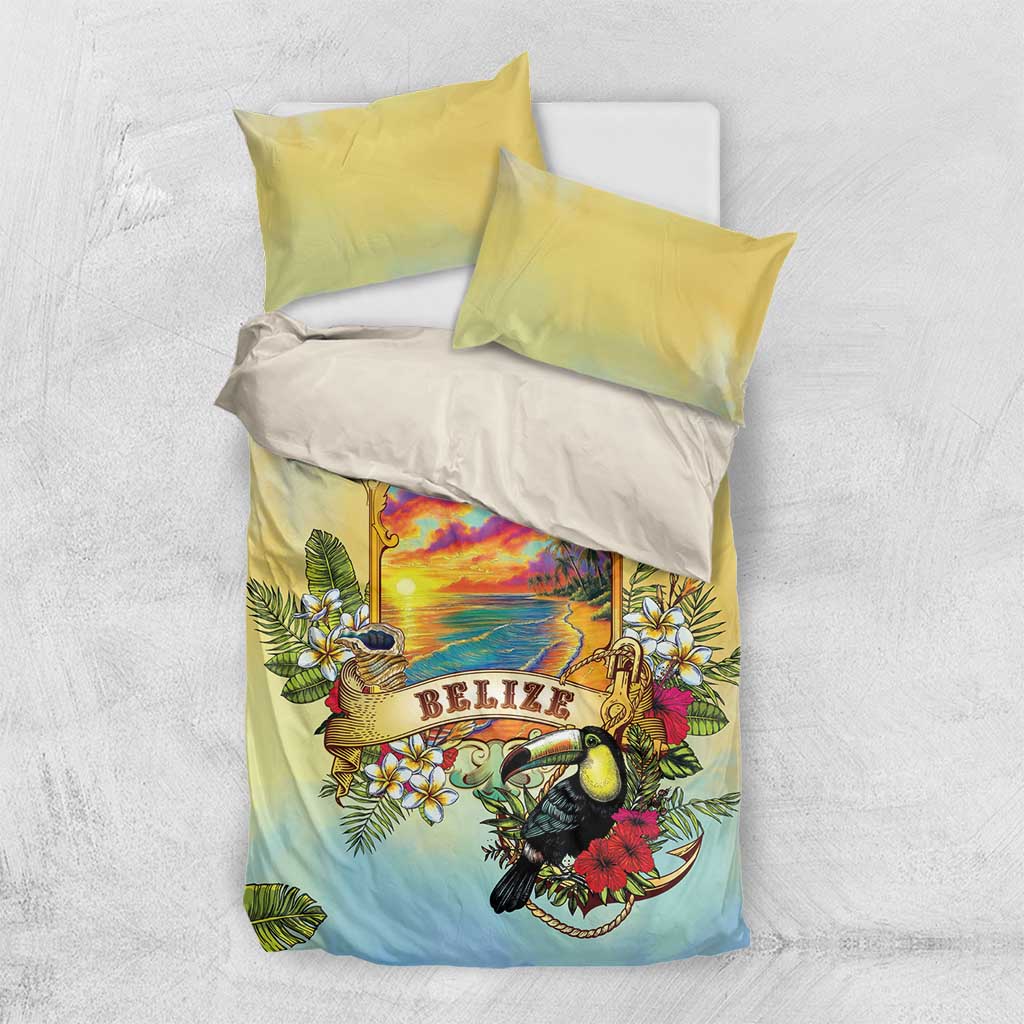 Belize Toucan Bedding Set Belizean Pride Retro Style