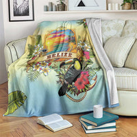 Belize Toucan Blanket Belizean Pride Retro Style
