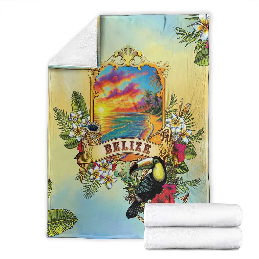 Belize Toucan Blanket Belizean Pride Retro Style
