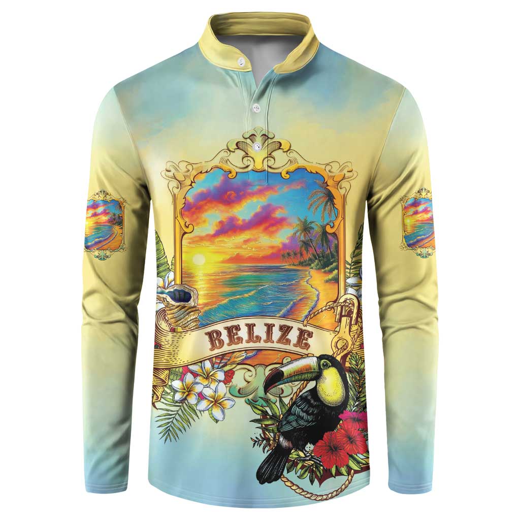 Belize Toucan Button Sweatshirt Belizean Pride Retro Style