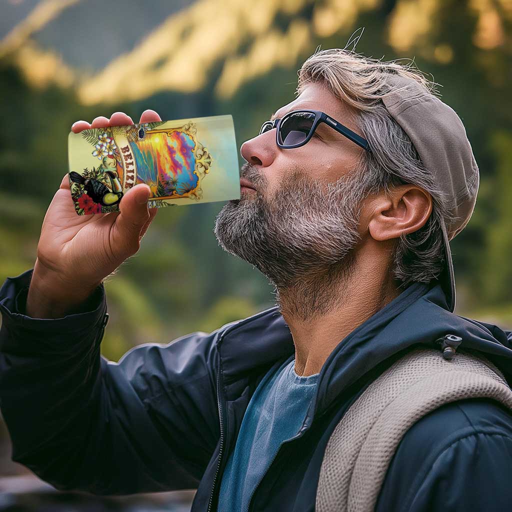 Belize Toucan 4 in 1 Can Cooler Tumbler Belizean Pride Retro Style