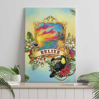 Belize Toucan Canvas Wall Art Belizean Pride Retro Style
