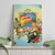Belize Toucan Canvas Wall Art Belizean Pride Retro Style