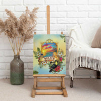 Belize Toucan Canvas Wall Art Belizean Pride Retro Style