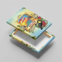 Belize Toucan Canvas Wall Art Belizean Pride Retro Style