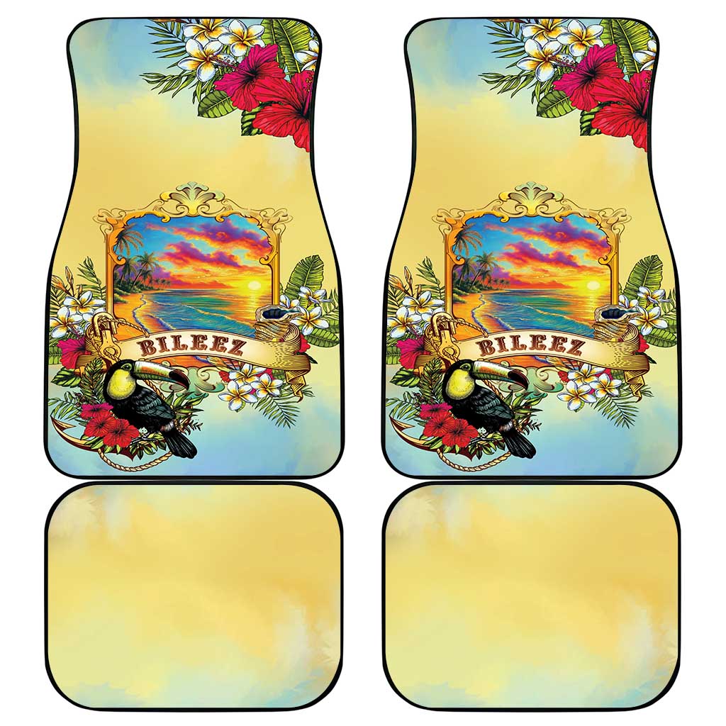 Belize Toucan Car Mats Belizean Pride Retro Style