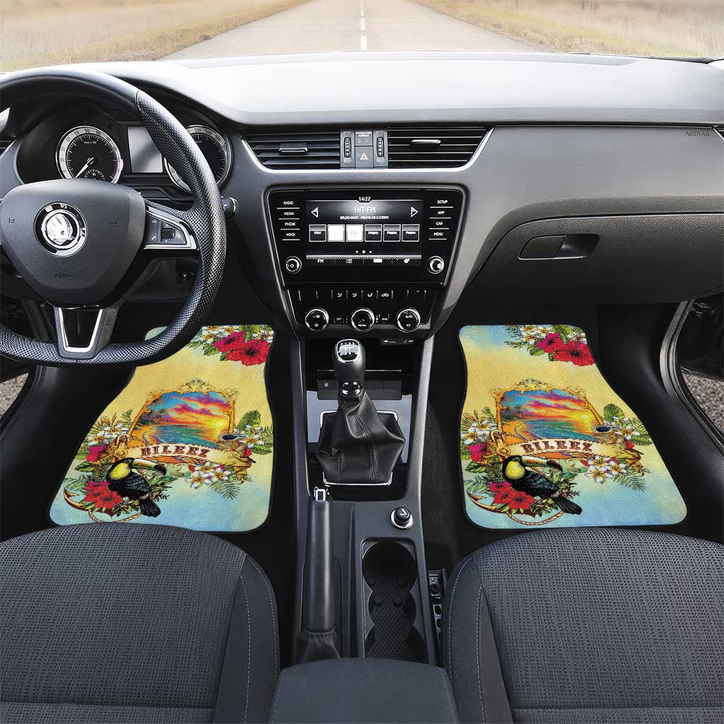 Belize Toucan Car Mats Belizean Pride Retro Style