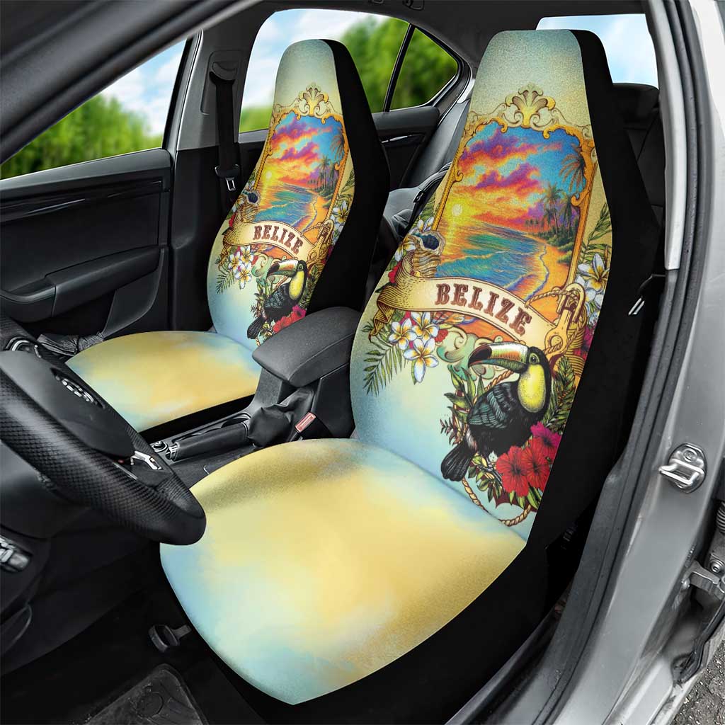 Belize Toucan Car Seat Cover Belizean Pride Retro Style