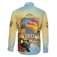 Belize Toucan Family Matching Long Sleeve Bodycon Dress and Hawaiian Shirt Belizean Pride Retro Style