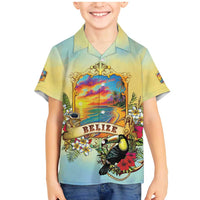 Belize Toucan Family Matching Mermaid Dress and Hawaiian Shirt Belizean Pride Retro Style