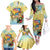 Belize Toucan Family Matching Off The Shoulder Long Sleeve Dress and Hawaiian Shirt Belizean Pride Retro Style