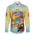Belize Toucan Family Matching Off The Shoulder Long Sleeve Dress and Hawaiian Shirt Belizean Pride Retro Style