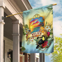 Belize Toucan Garden Flag Belizean Pride Retro Style
