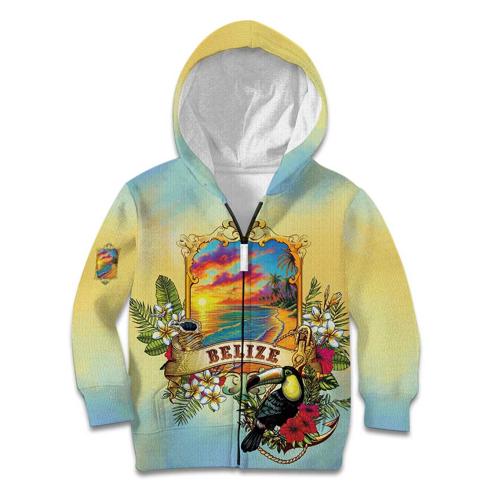 Belize Toucan Kid Hoodie Belizean Pride Retro Style