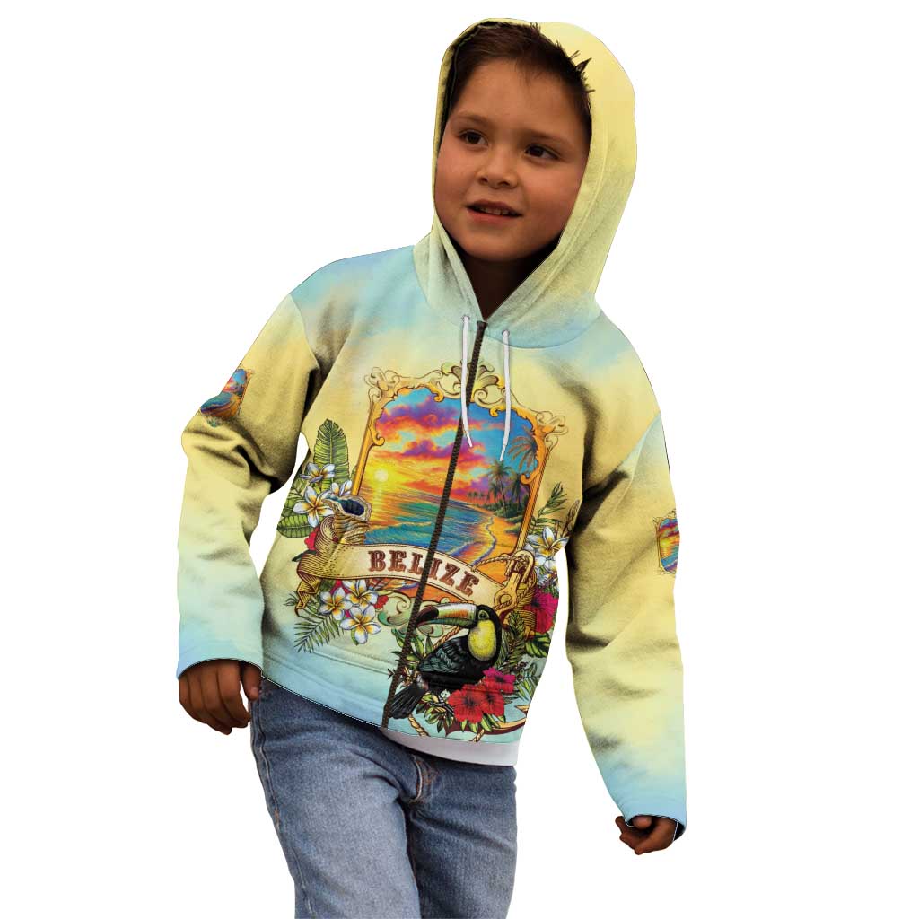 Belize Toucan Kid Hoodie Belizean Pride Retro Style