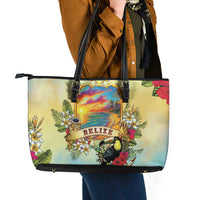 Belize Toucan Leather Tote Bag Belizean Pride Retro Style