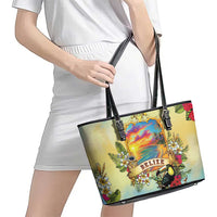 Belize Toucan Leather Tote Bag Belizean Pride Retro Style