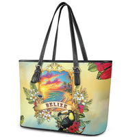 Belize Toucan Leather Tote Bag Belizean Pride Retro Style