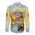 Belize Toucan Long Sleeve Button Shirt Belizean Pride Retro Style