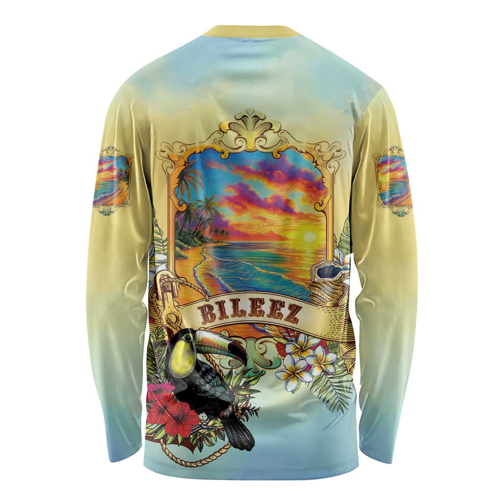 Belize Toucan Long Sleeve Shirt Belizean Pride Retro Style