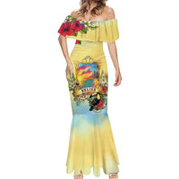 Belize Toucan Mermaid Dress Belizean Pride Retro Style